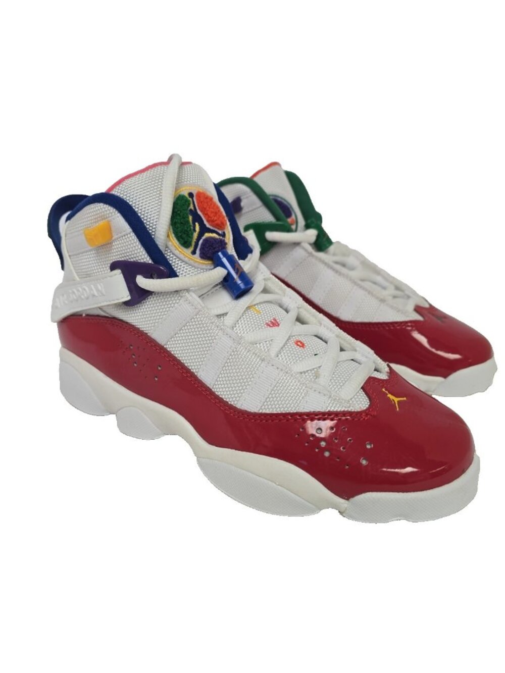 Air Jordan CW7004-100 6 Rings Mid GS Multi Color Youth Size 4.5Y